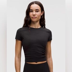 Lululemon All It Takes Ribbed Nulu Tee In Black